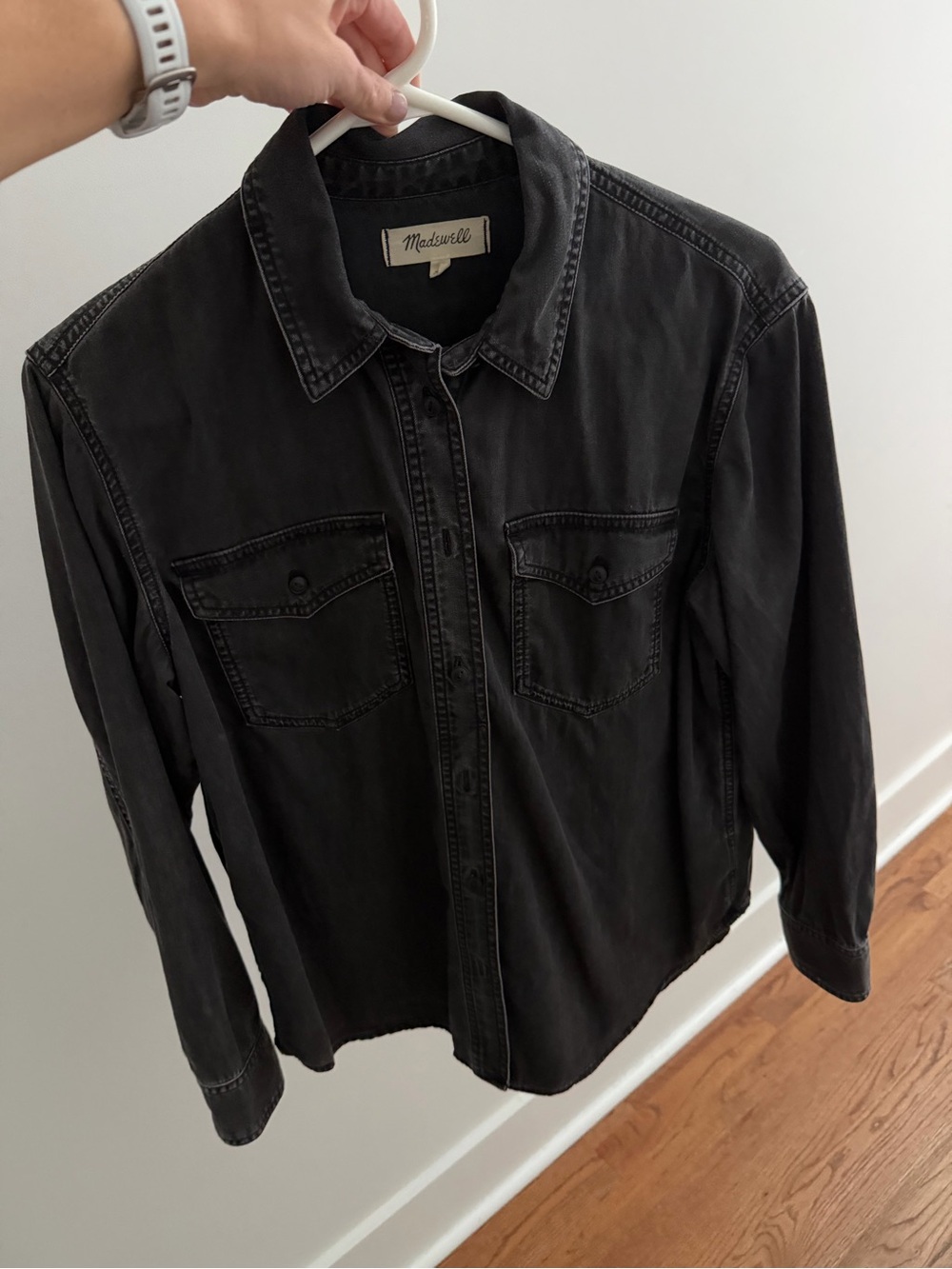 Madewell Women’s Black Button-Front Shirt